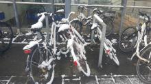 Herrenlose Fahrräder am Bahnhof/Gilmstraße