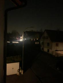 Im Bereich Rohrbach 5 alle Straßenbeleuchtungen dunkel